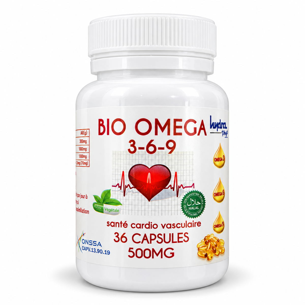 Bio Omega 3-6-9 500 mg Hydra Plus 36 capsules