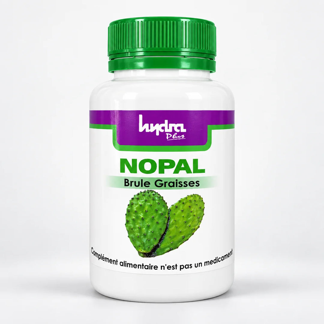 Nopal Hydra Plus 300 mg – flacon de 60 gélules sur fond studio gris clair