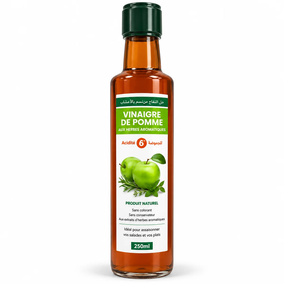 Vinaigre de Pomme aux Herbes Aromatiques Hydra Plus – 250 ml, face