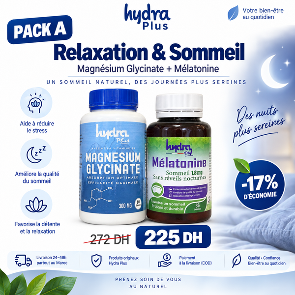 Pack Hydra Plus Magnésium Glycinate et Mélatonine