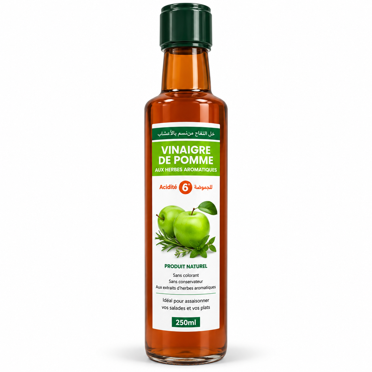Vinaigre de pomme aux herbes aromatiques 250 ml