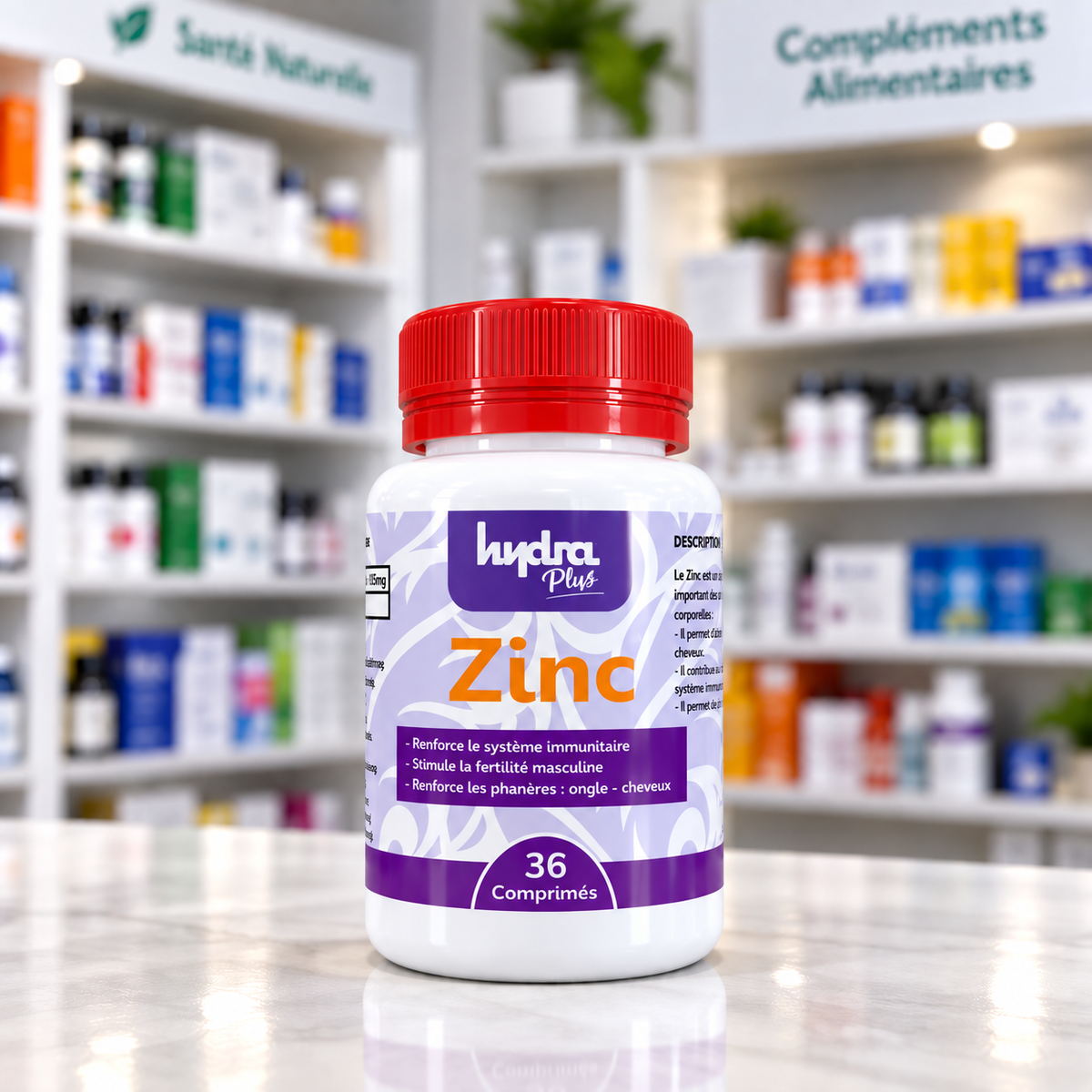 Zinc Hydra Plus 36 comprimés