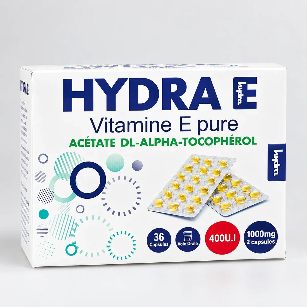 Vitamine E 400 UI et mg – boîte Hydra E Vitamine E