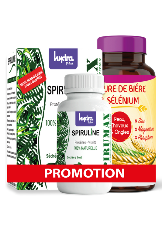 PACK 2X1 Spiruline + Levure de biere Hydra plus