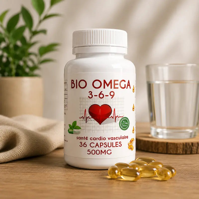Découvrez les Capsules Oméga 3-6-9 500 mg Hydra Plus au Maroc. Complément populaire pour bien-être, équilibre nutritionnel et vitalité quotidienne.
