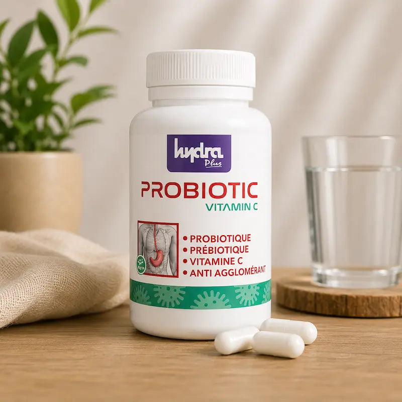 Probiotique Saccharomyces cerevisiae vitamine C Hydra Plus flore intestinale immunité Halal ONSSA Maroc